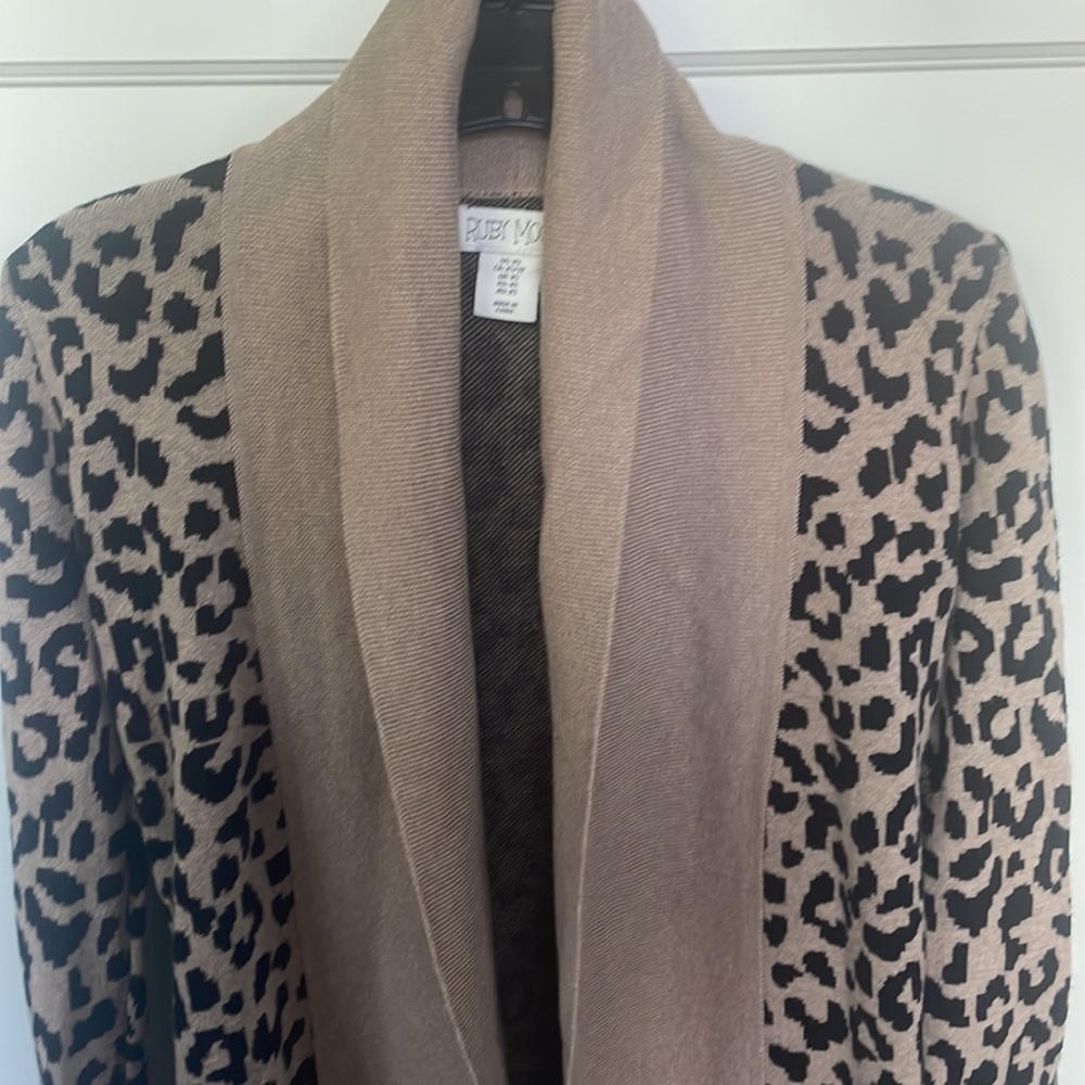 Ruby Moon leopard print cardigan XS - Picture 3 of 7